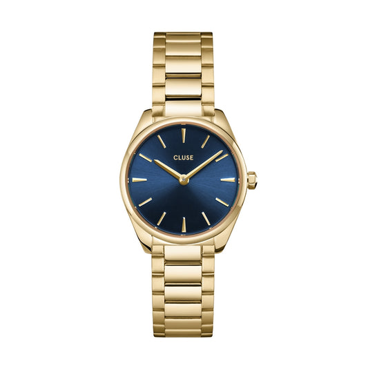 CLUSE Zoe Gold + Blue Mini Feroce Link Watch
