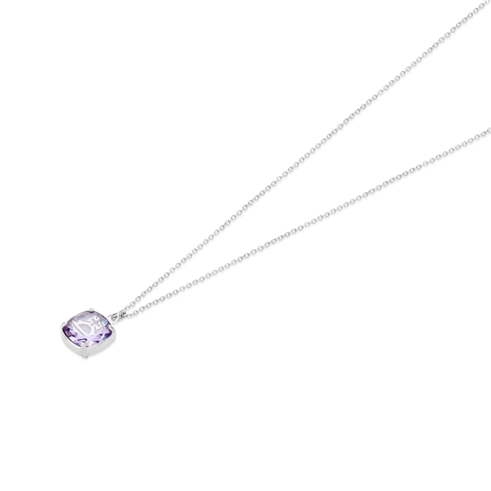 Vivienne Westwood Silver Lavender Crystal Polina Neckalce