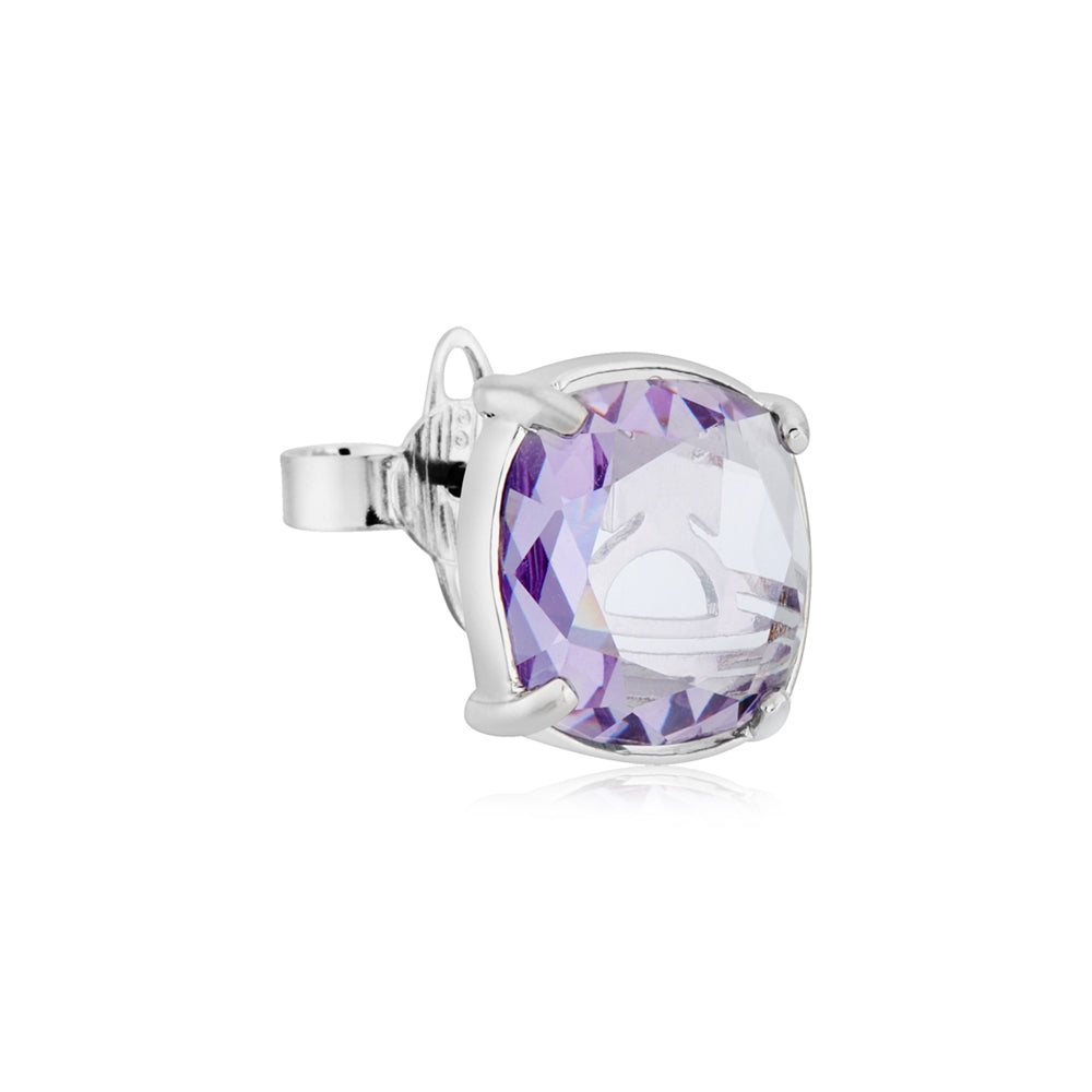 Vivienne Westwood Silver Lavender Crystal Polina Studs