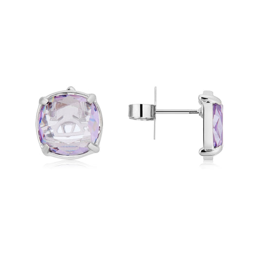 Vivienne Westwood Silver Lavender Crystal Polina Studs