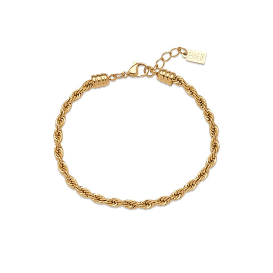 Over & Over Gold Twist Bracelet