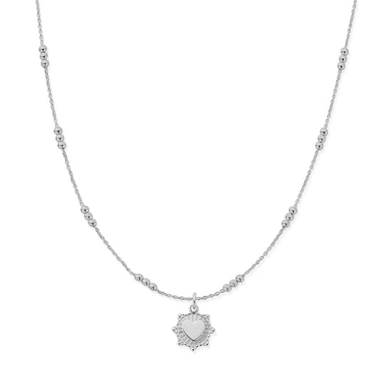 ChloBo Silver Raised Heart Necklace