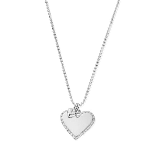ChloBo Silver double Heart Necklace
