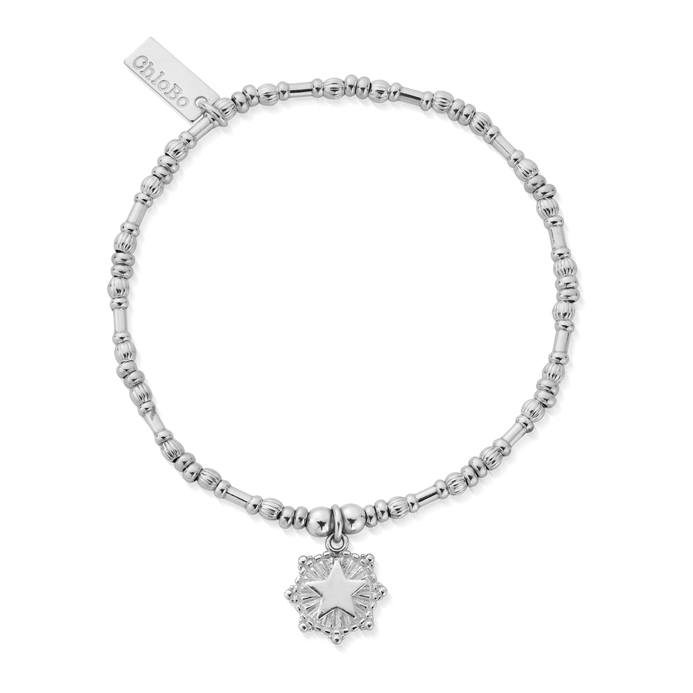 ChloBo Silver Raised Star Bracelet