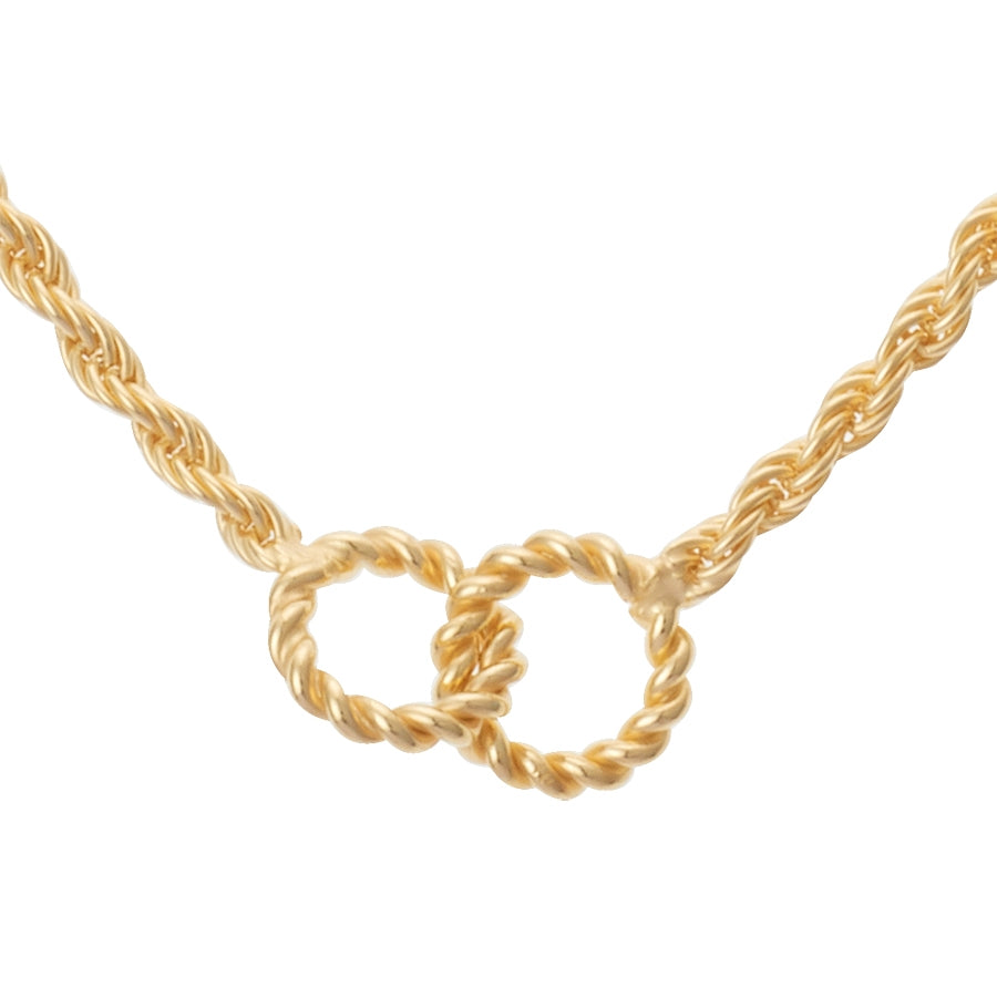 Argento Recycled Gold Twist Circle Link Necklace
