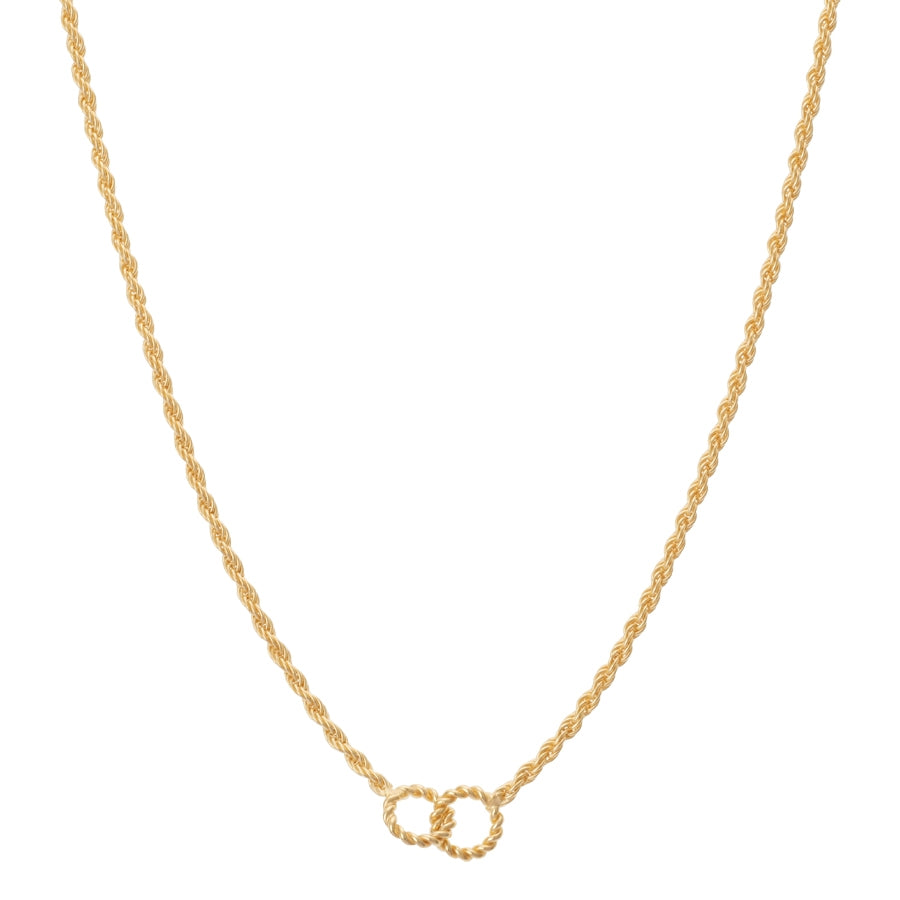 Argento Recycled Gold Twist Circle Link Necklace
