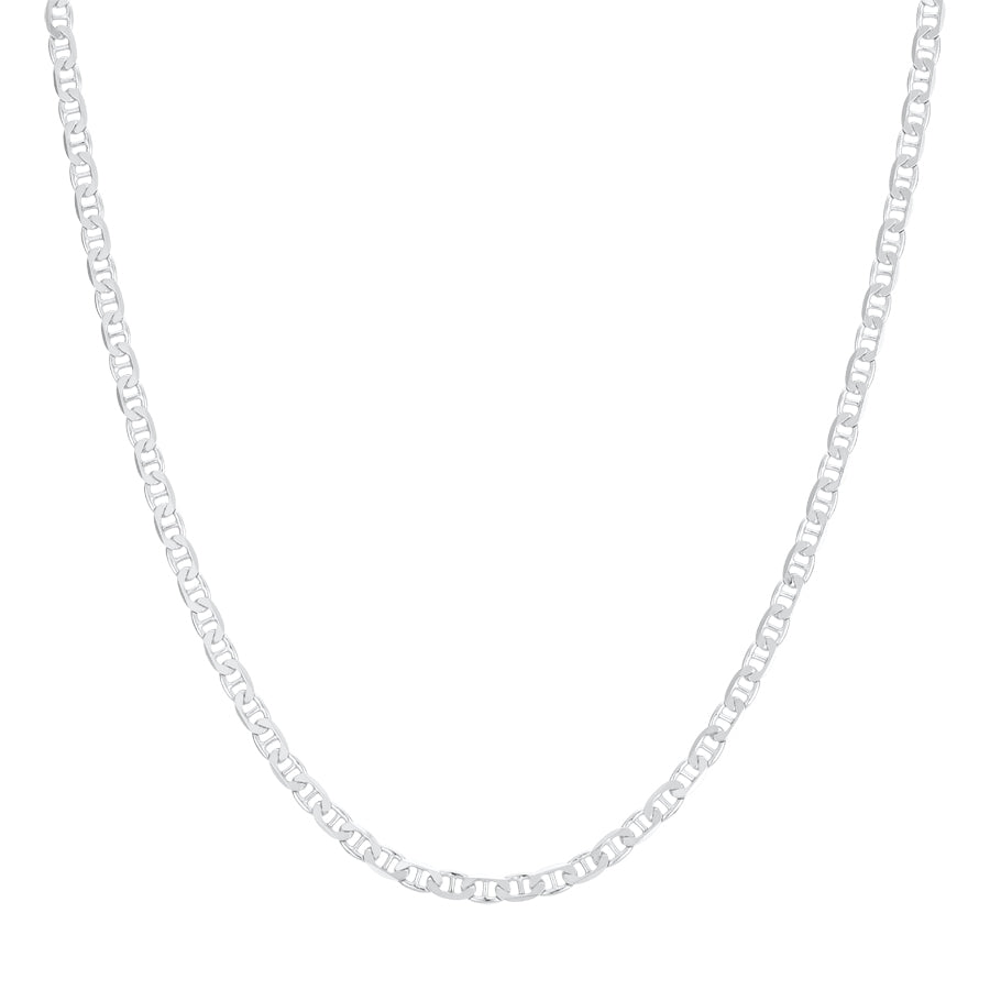 Argento Recycled Silver Oval Linked Chain Necklace