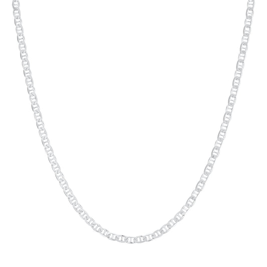 Argento Recycled Silver Oval Linked Chain Necklace