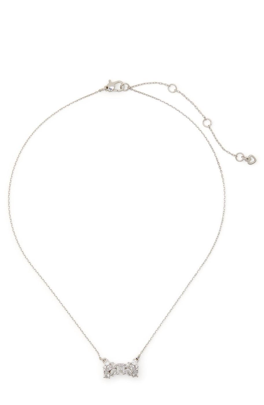 Kate Spade New York Silver Crystal Bow Necklace