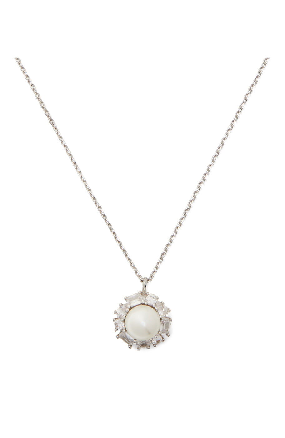 Kate Spade New York Silver Pearl Halo Necklace