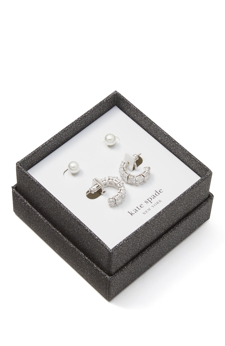 Kate Spade New York Silver Pearl Earrings Set