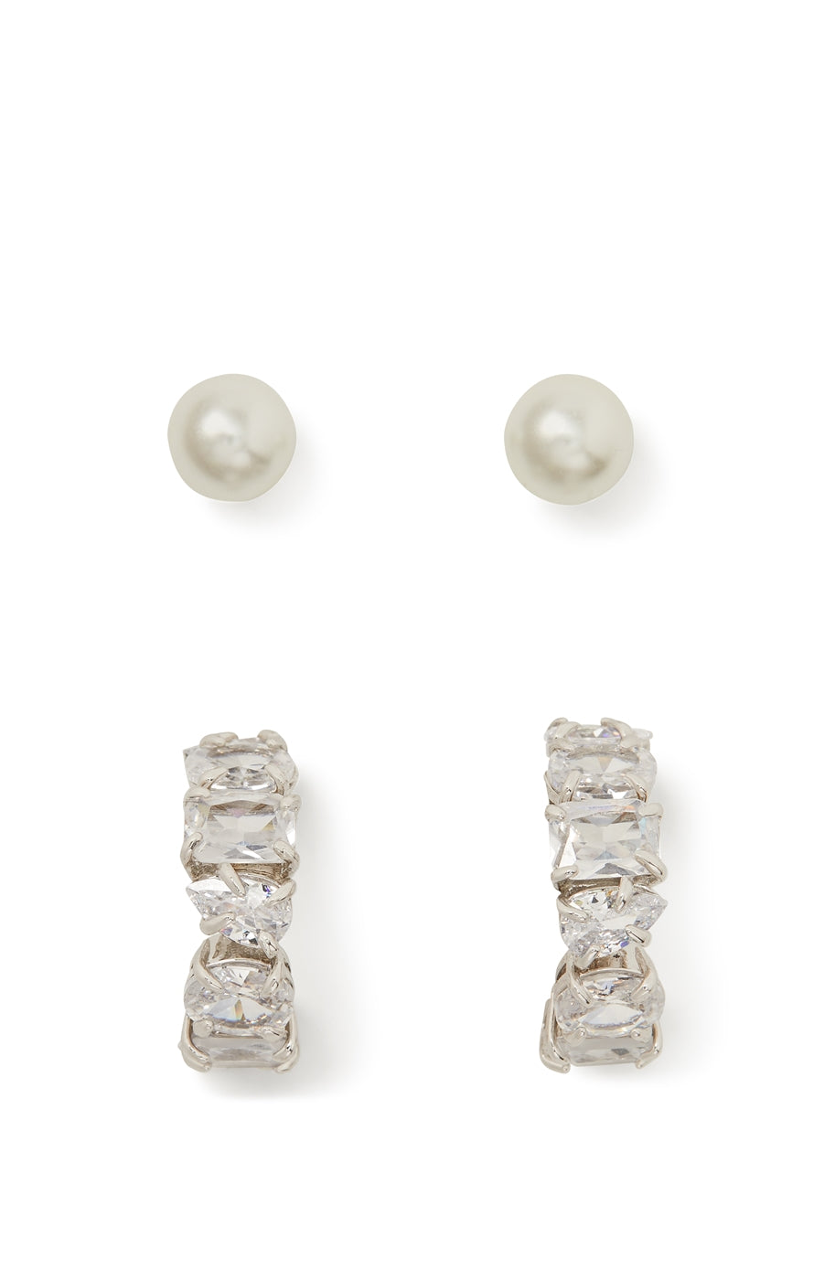Kate Spade New York Silver Pearl Earrings Set