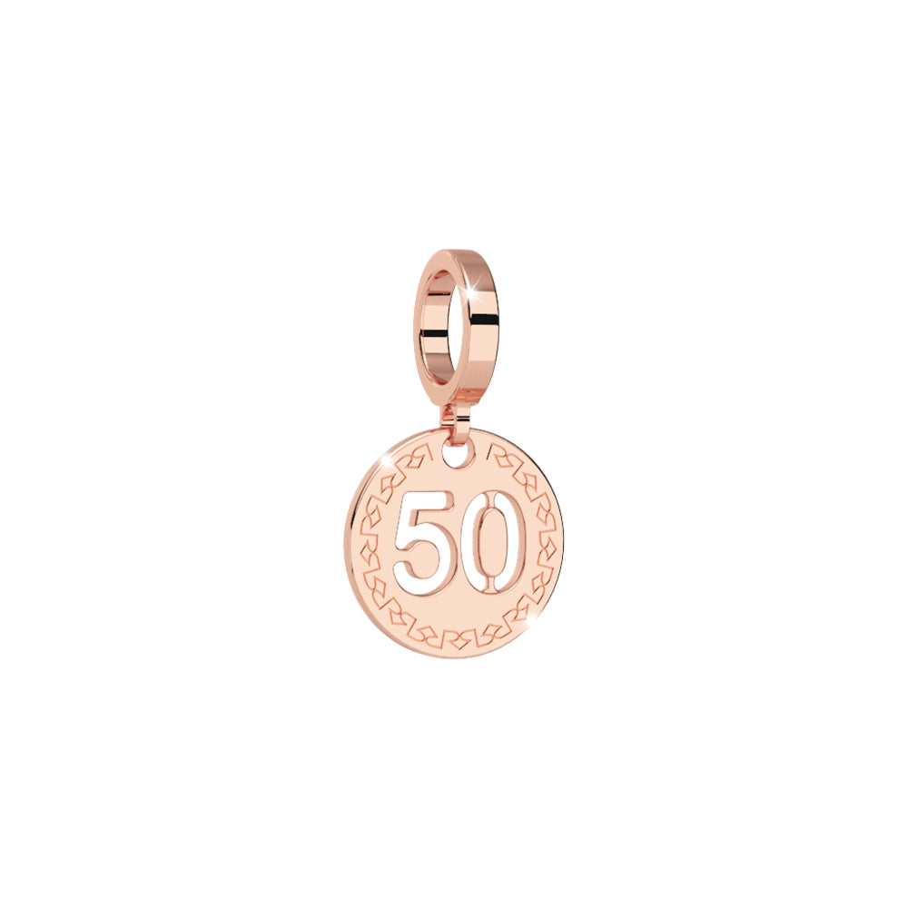Rebecca Rose Gold 50 Charm