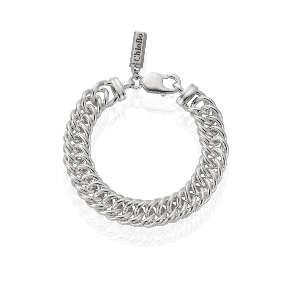 ChloBo Silver Luxe Double Curb Bracelet