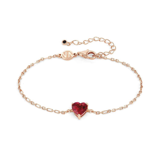Nomination Sweetrock Rose Gold + Red Heart Bracelet