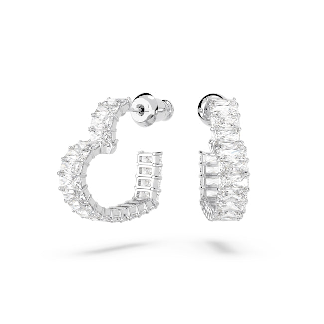 Swarovski Matrix Heart Hoop Earrings