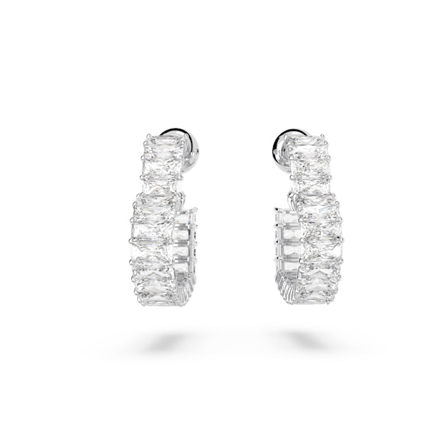 Swarovski Matrix Heart Hoop Earrings