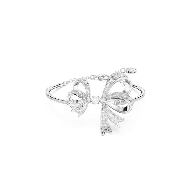 Swarovski Volta Silver Bow Bangle Bracelet