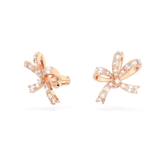 Swarovski Volta Rose Gold Bow Stud Earrings