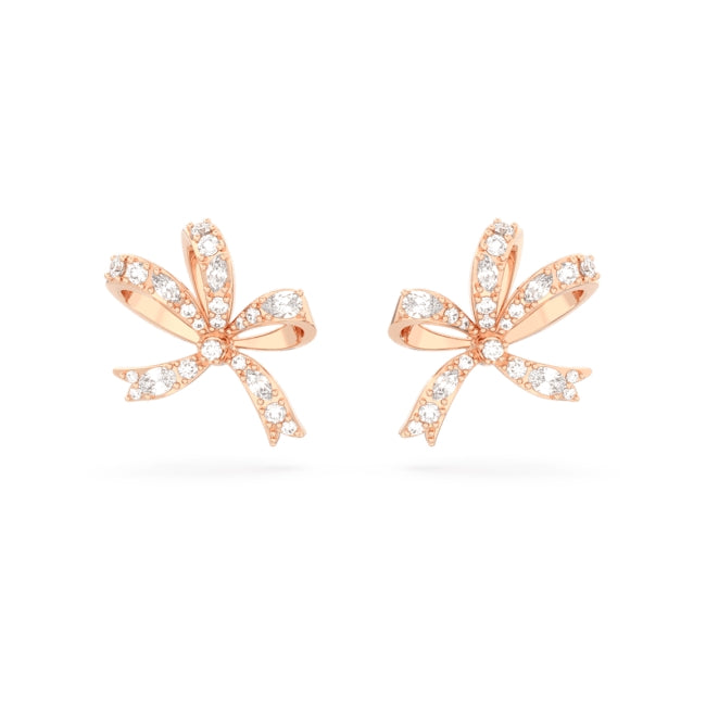 Swarovski Volta Rose Gold Bow Stud Earrings