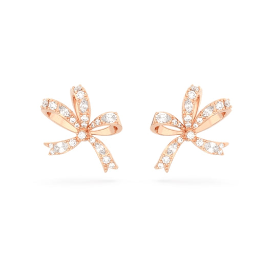 Swarovski Volta Rose Gold Bow Stud Earrings
