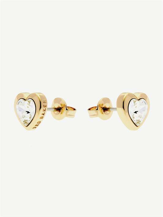 Ted Baker Gold Han Crystal Heart Earring