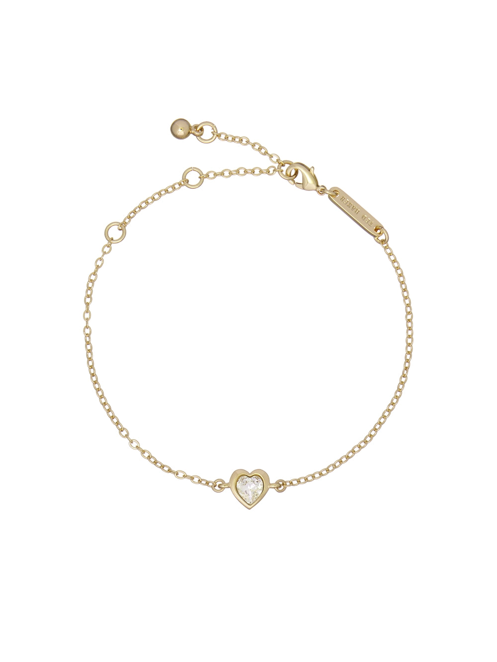 Ted Baker Gold Hansa Crystal Heart Bracelet