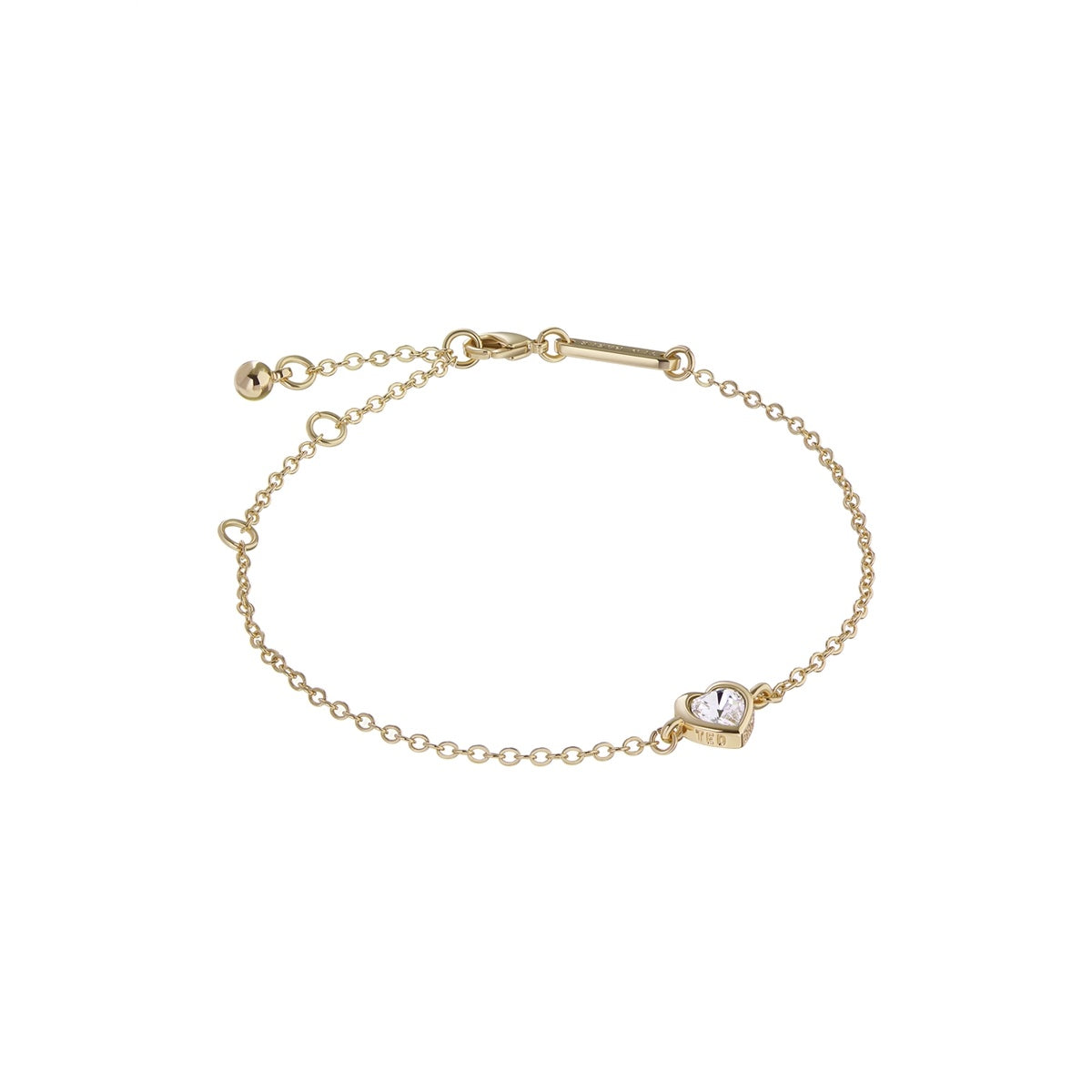Ted Baker Gold Hansa Crystal Heart Bracelet