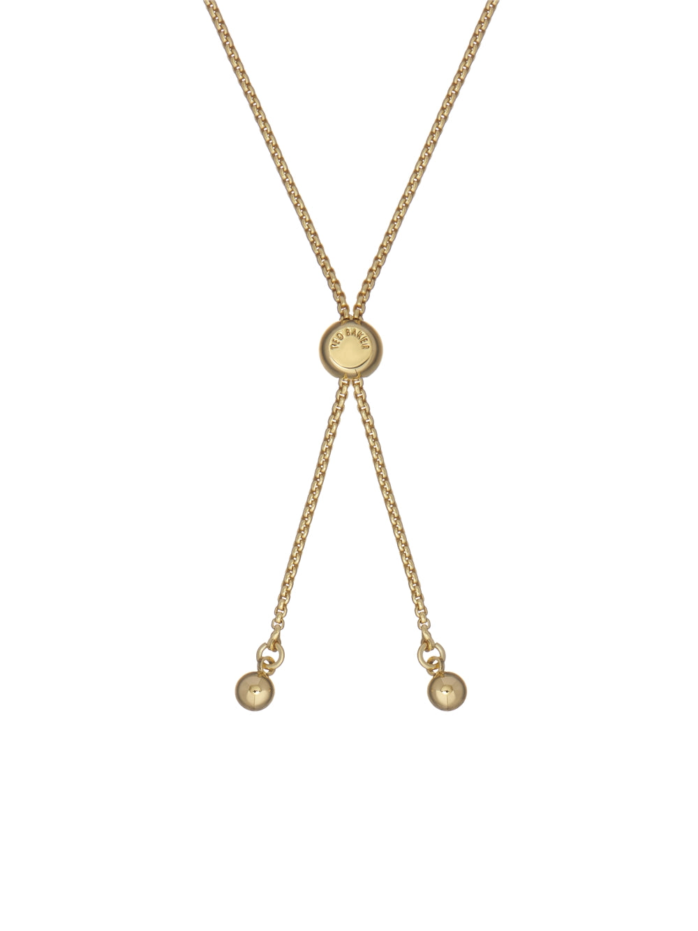 Ted Baker Gold Crystal Pull Chain Bracelet