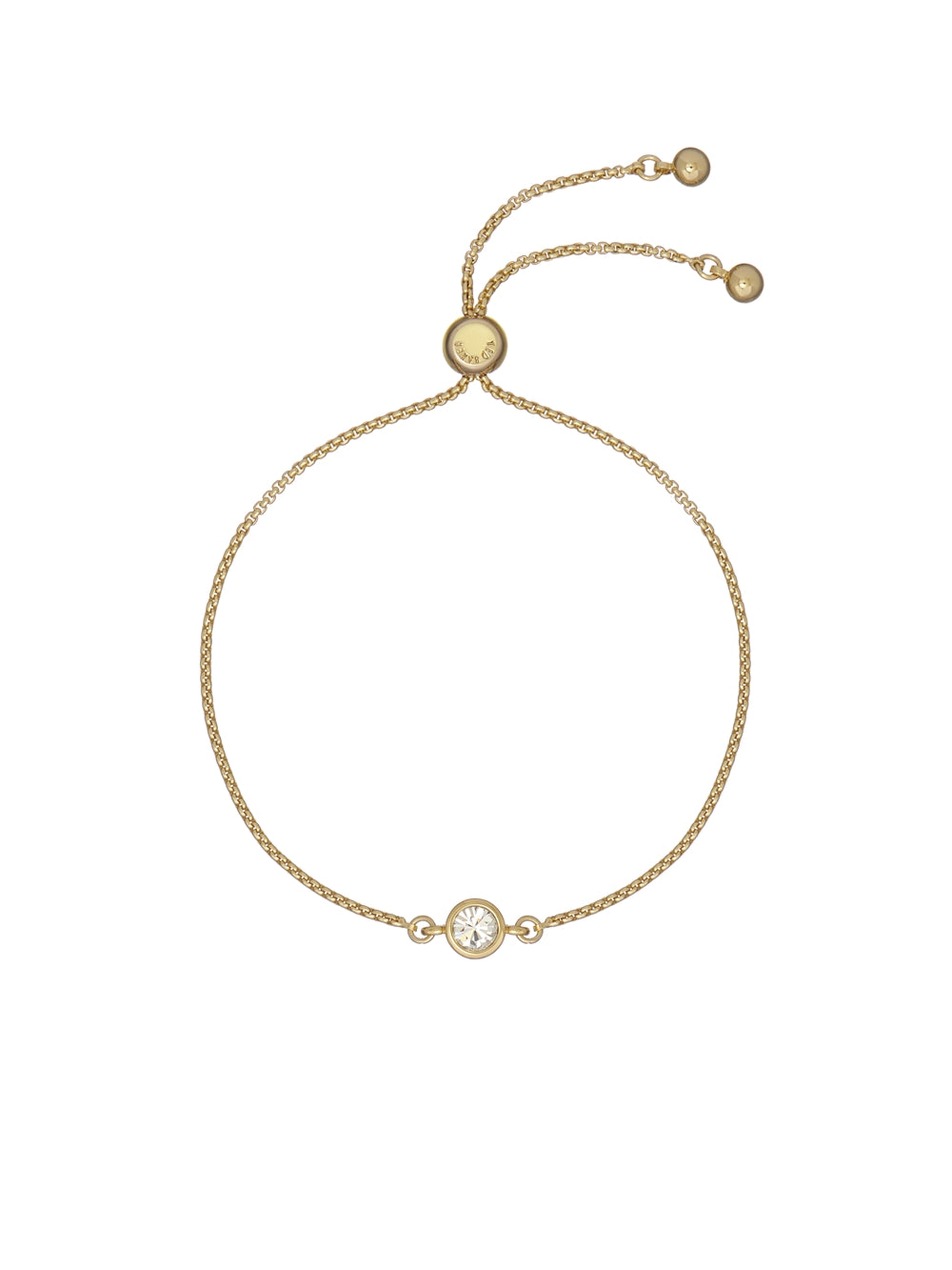 Ted Baker Gold Crystal Pull Chain Bracelet