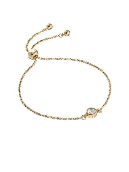 Ted Baker Gold Crystal Pull Chain Bracelet