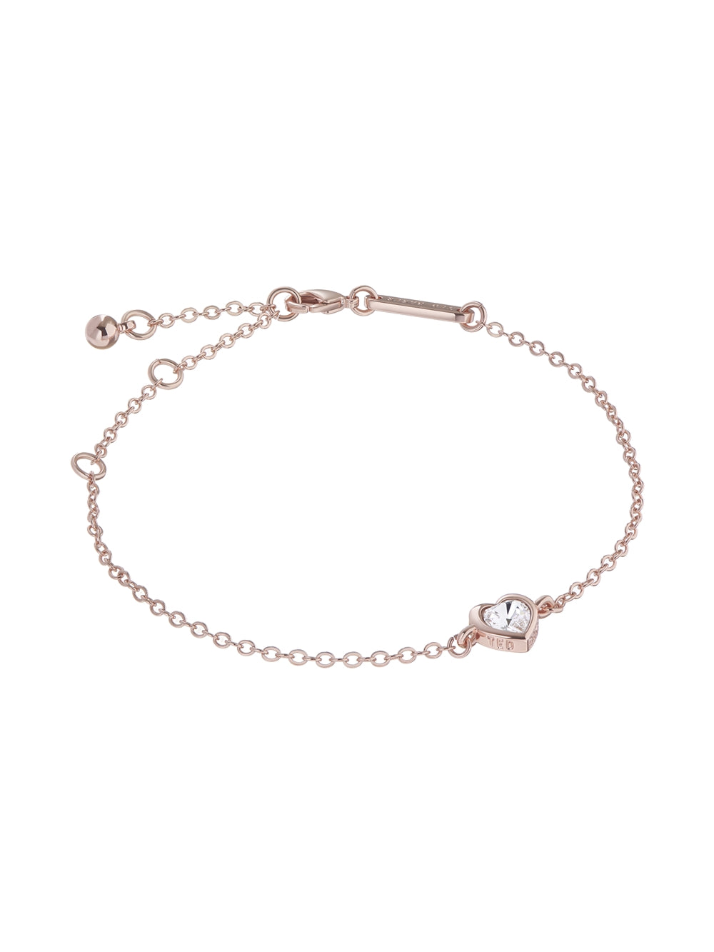 Ted Baker Rose Gold Hansa Crystal Heart Bracelet