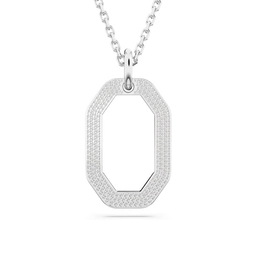 Swarovski Dextera Silver Octagon Necklace