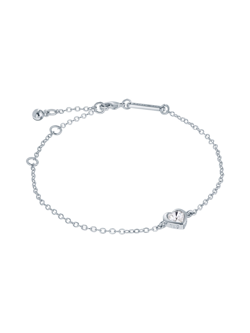 Ted Baker Silver Hansa Crystal Heart Bracelet