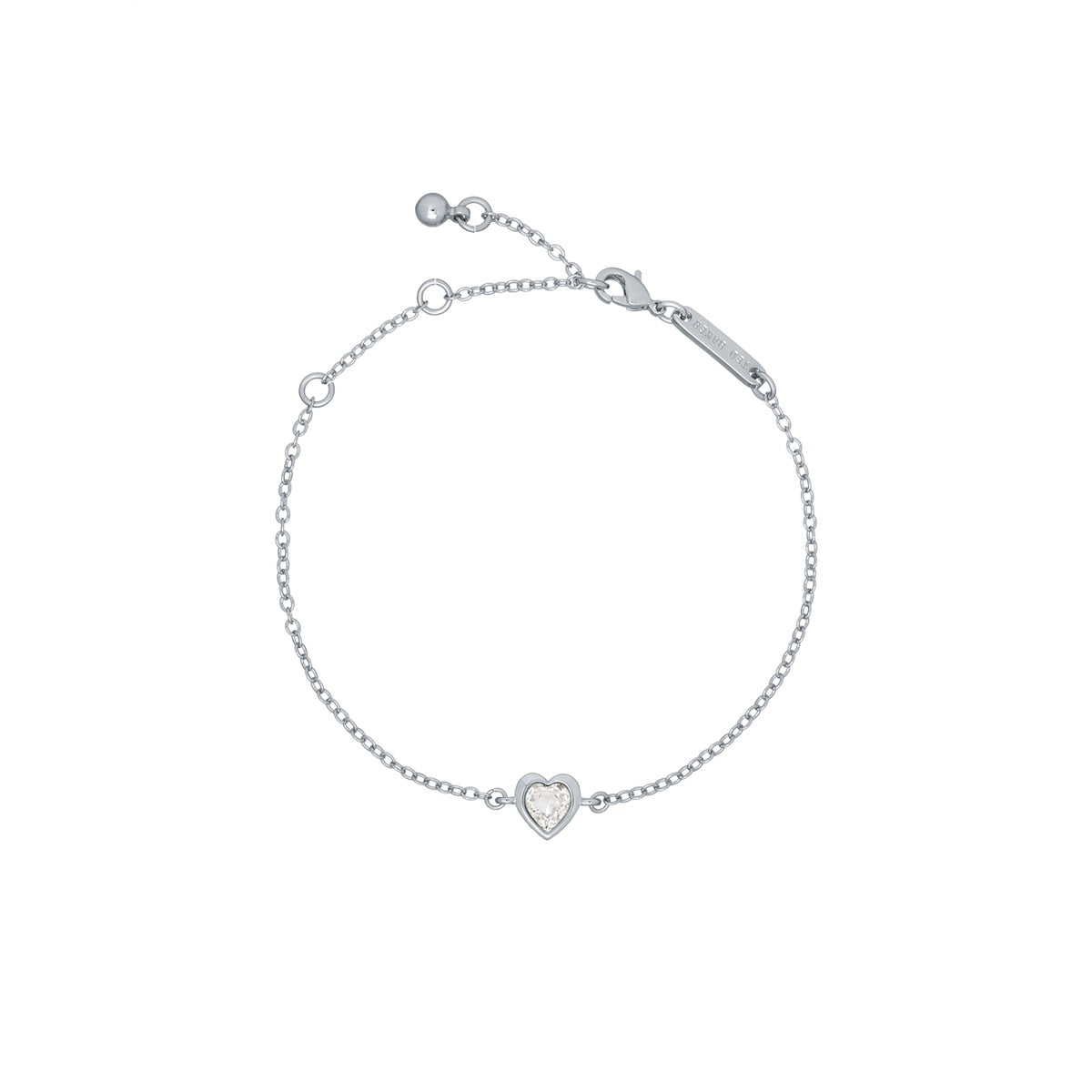 Ted Baker Silver Hansa Crystal Heart Bracelet