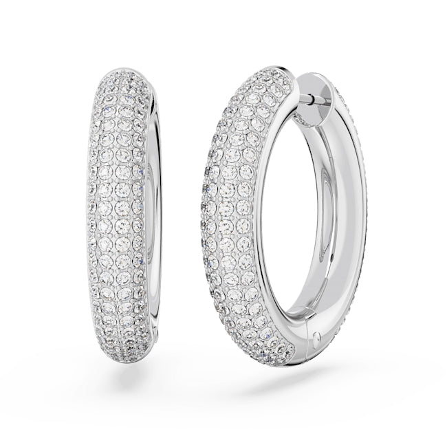 Swarovski Dextera Silver Hoop Earrings