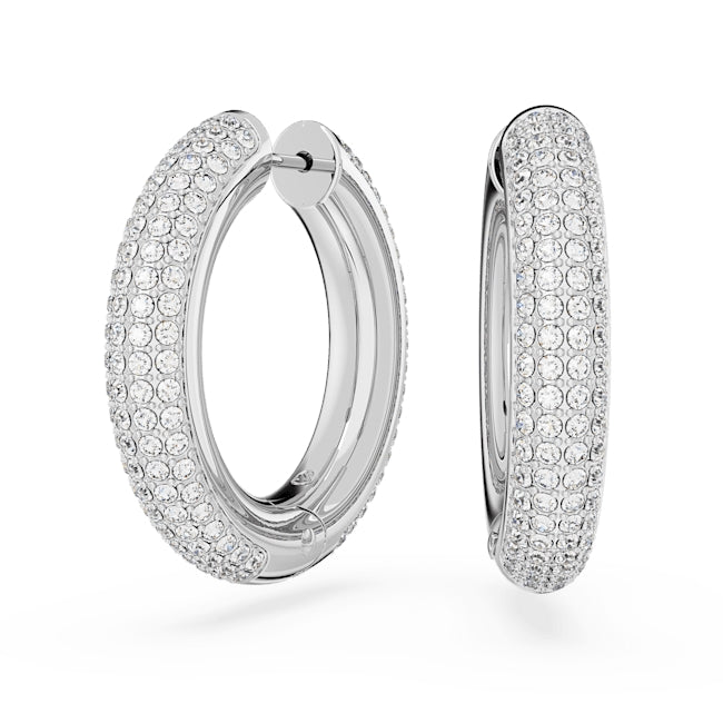Swarovski Dextera Silver Hoop Earrings