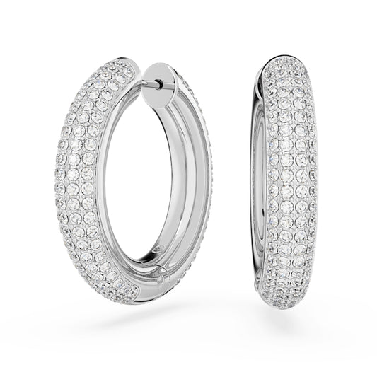 Swarovski Dextera Silver Hoop Earrings
