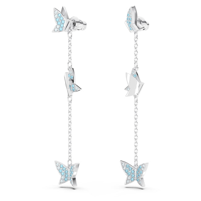 Swarovski Lilia Blue Butterfly Drop Earrings
