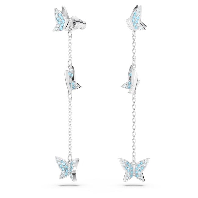Swarovski Lilia Blue Butterfly Drop Earrings