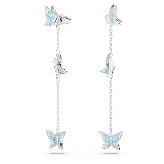 Swarovski Lilia Blue Butterfly Drop Earrings