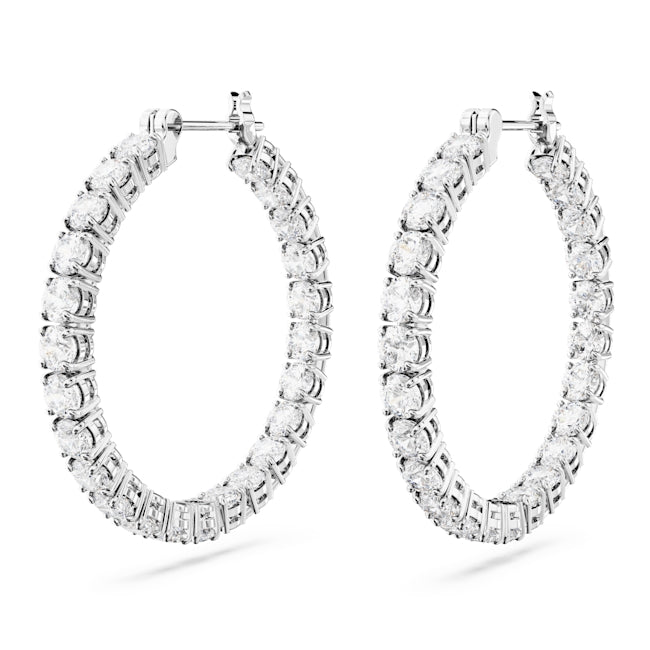 Swarovski Matrix Crystal Hoop Earrings
