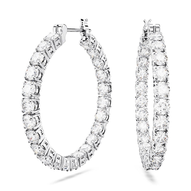 Swarovski Matrix Crystal Hoop Earrings