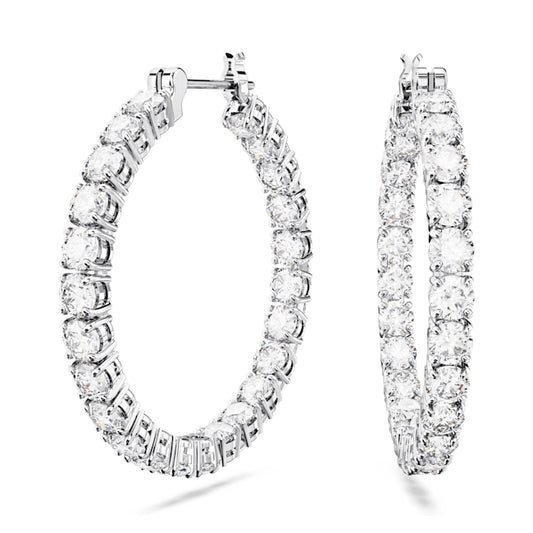 Swarovski Matrix Crystal Hoop Earrings