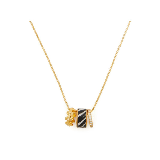 Kate Spade New York Gold Zebra Trio Rings Necklace