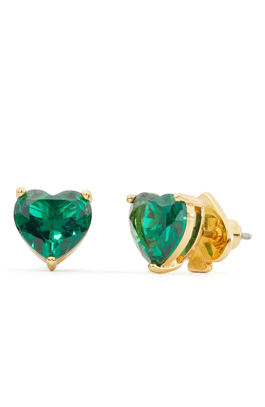 Kate Spade New York Green Crystal Heart Earrings