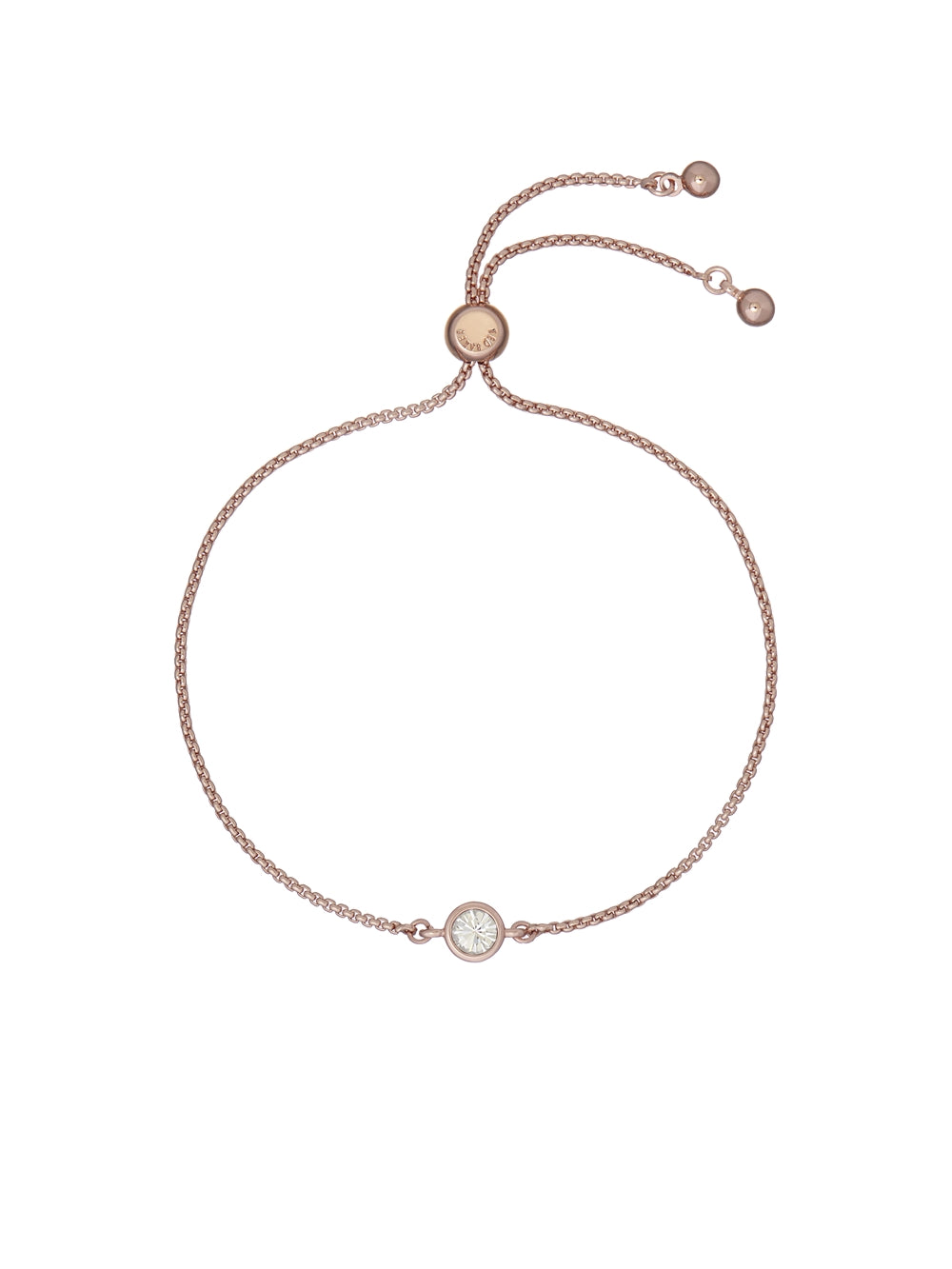 Ted Baker Rose Gold Crystal Pull Chain Bracelet