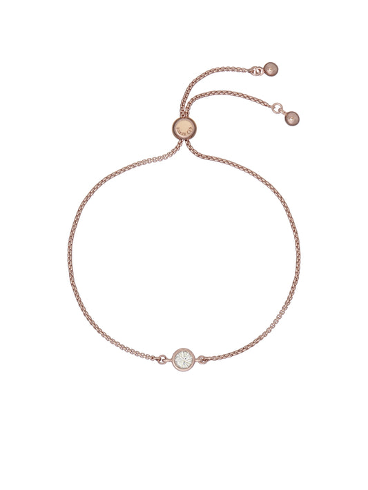 Ted Baker Rose Gold Crystal Pull Chain Bracelet