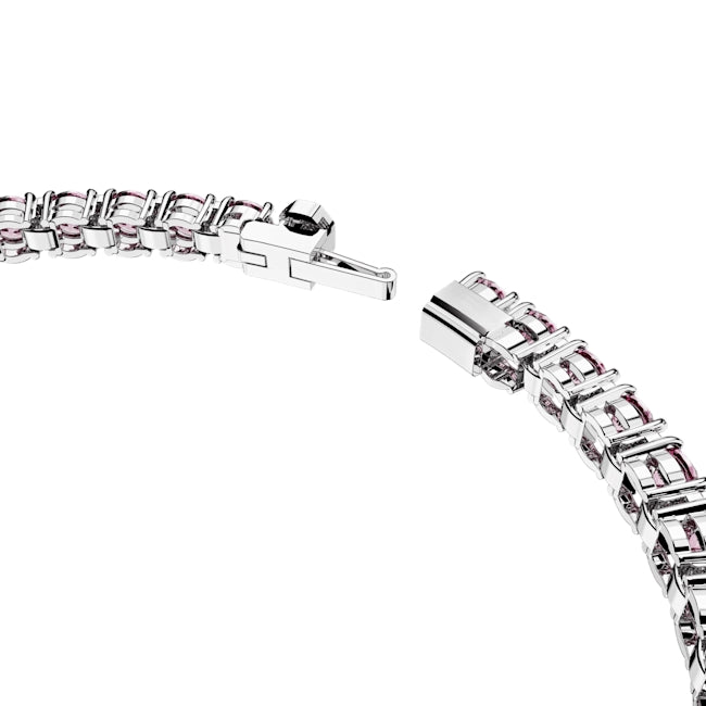 Swarovski Matrix Round Pink Tennis Bracelet