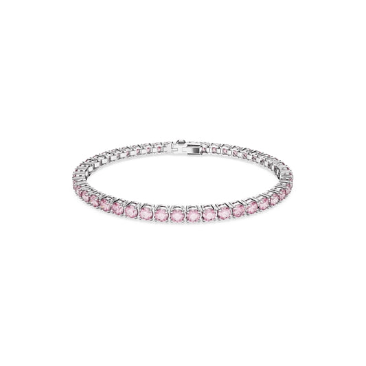 Swarovski Matrix Round Pink Tennis Bracelet